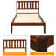 Lits simples en bois massif, finition noyer, style moderne pour la maison