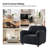 Crestino Berken 35'' Wide Lamb Wool Upholstered Teddy Armchair with Solid Wood Legs-257740644