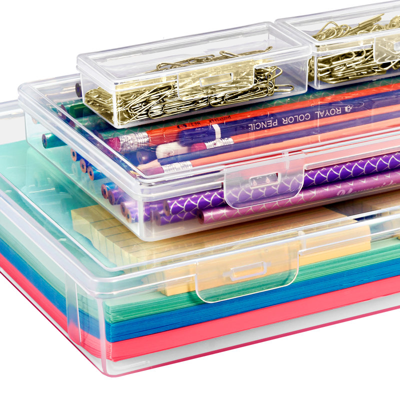 Sorbus 4 Piece Stackable Document & Paper Storage Box Set