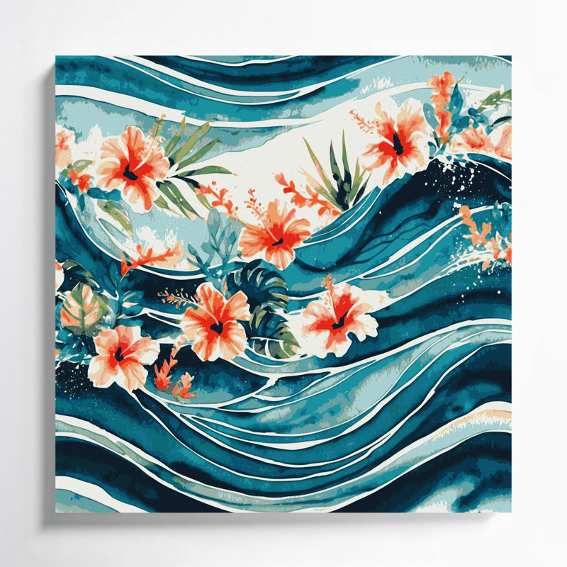Toile grise hawaïenne, H 12 po x l 12 po
