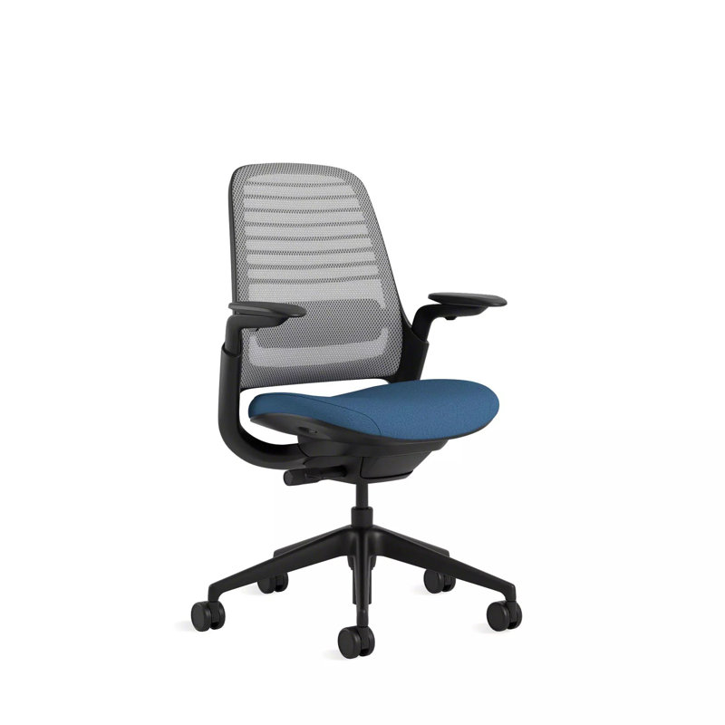 Steelcase Series 1 with CarbonNeutral Product Certification, Gray, Aqua, Hard Floor