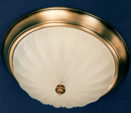 Huckaby Glass Flush Mount, Mat Shaded Flemish