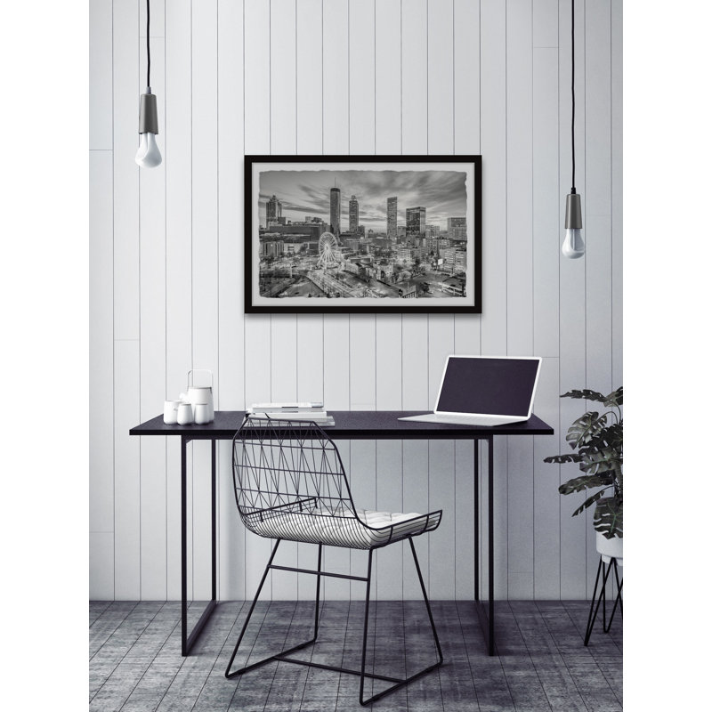 «Atlanta, Georgia Skyline», reproduction de cadre photo sur papier, H 12 po x l 18 po x P 1,5 po