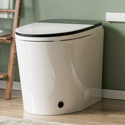 18" Tall Smart Toilet with Bidet Built In, Elongated Tankless Toilet, with Auto Open/Close Seat, Auto Flush, Heated Seat, Foot Sensor