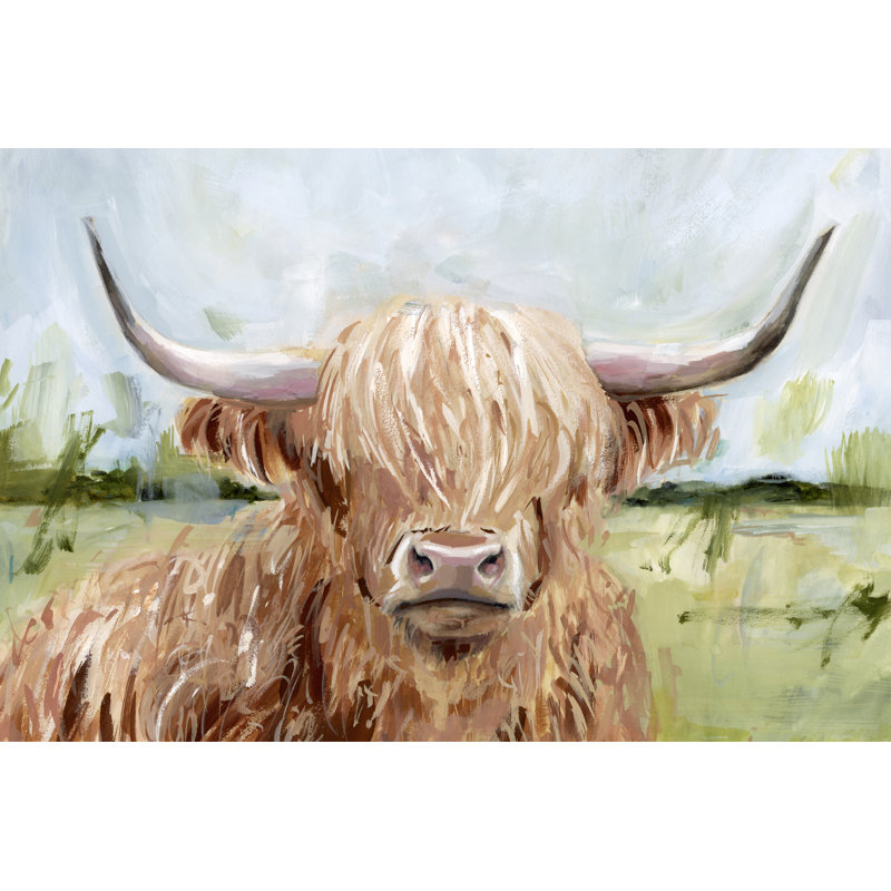Highland Grazer II' by Victoria Borges - Painting Print, 81cm H x 122cm W, Paper Print
