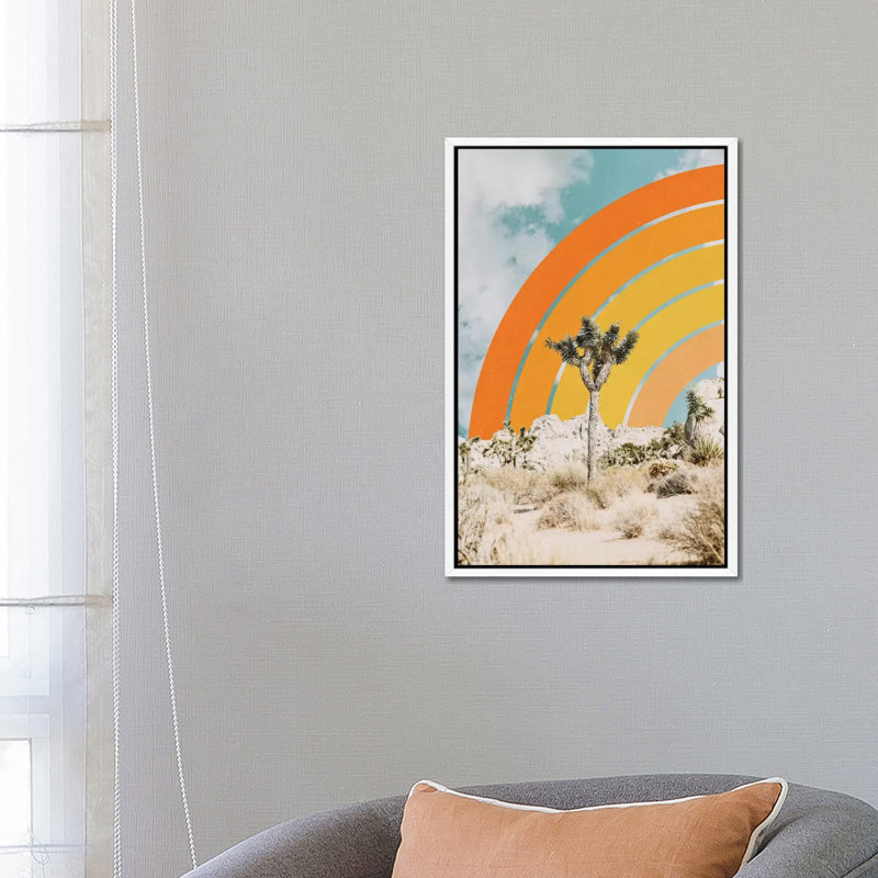 Desertscape by Alisa Galitsyna - Print on Canvas, 66.04 cm H x 45.72 cm W, White Framed