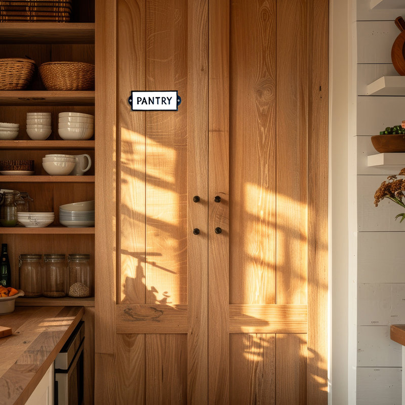 White Metal Kitchen Pantry Door Sign Rustic Farmhouse Wall Plaque Home Decor