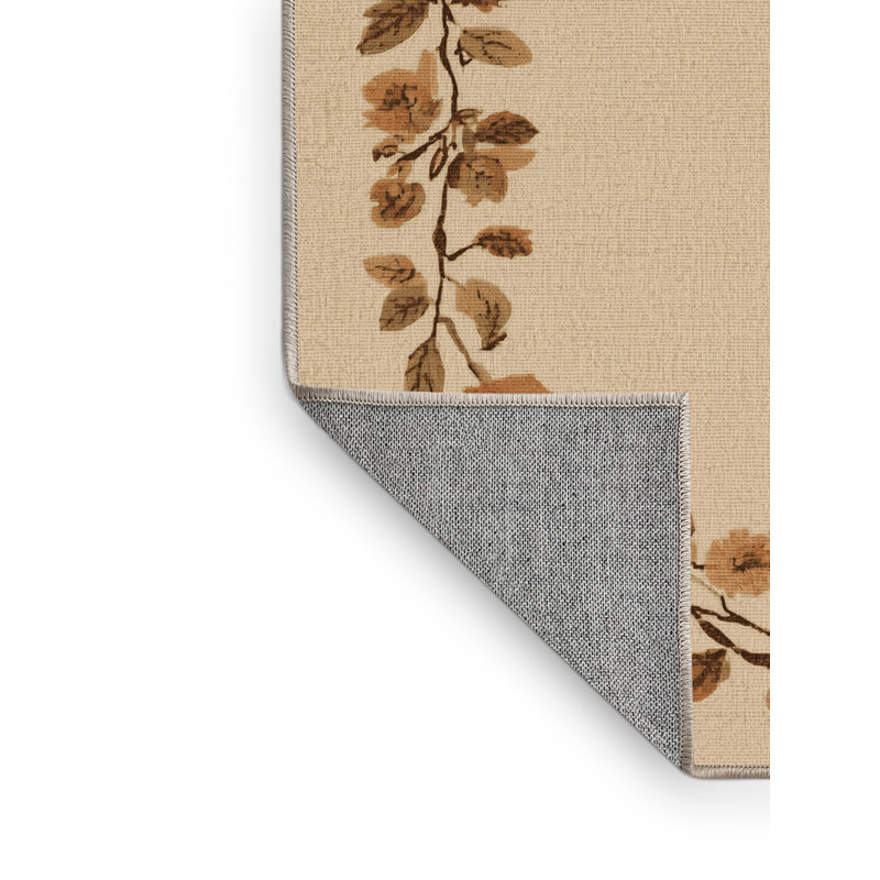 Machine Washable Rhawnhurst Halloween Modern & Contemporary Abstract Rug in Brown – Beige Binding, 7x10