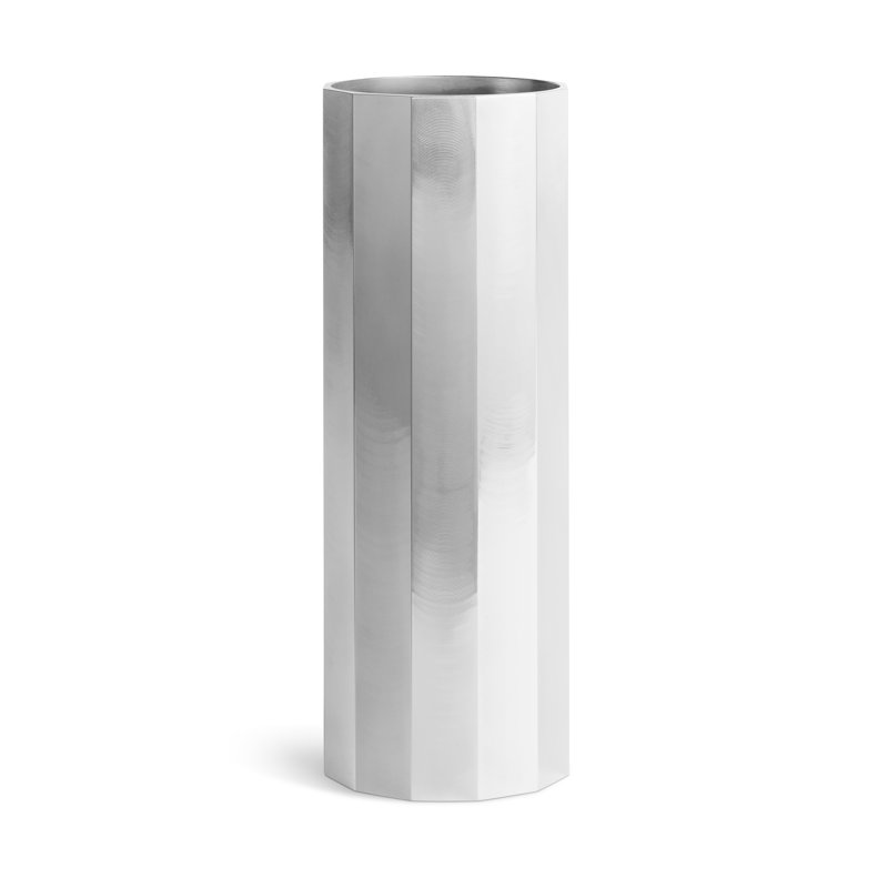 Gussy Aluminum Table Vase, 11" H x 4" W x 4" D