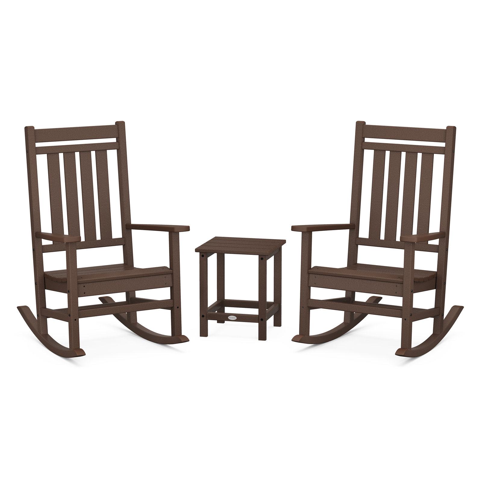 POLYWOOD® Rocker 2-Person Patio Seating Group, Mahogany