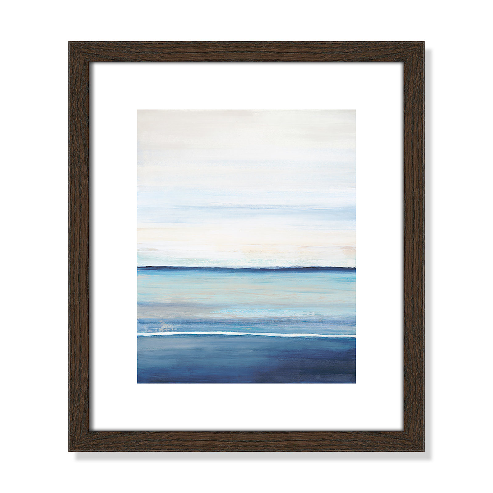 Emmit "Distant Whispers" Print by Filippo Ioco, 15" H x 13" W x 0.75" D, Walnut Wood Framed Paper