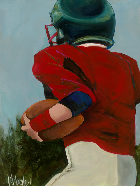 Art sur toile Lila Football Star 1, H 32 po x L 24 po x l 1,25 po