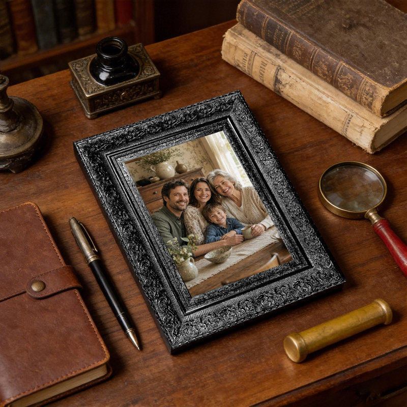 8" x 10" Black 1PC Refined Picture Frame for Everyday Photo Display, Black, 1, 8" W x 10" H