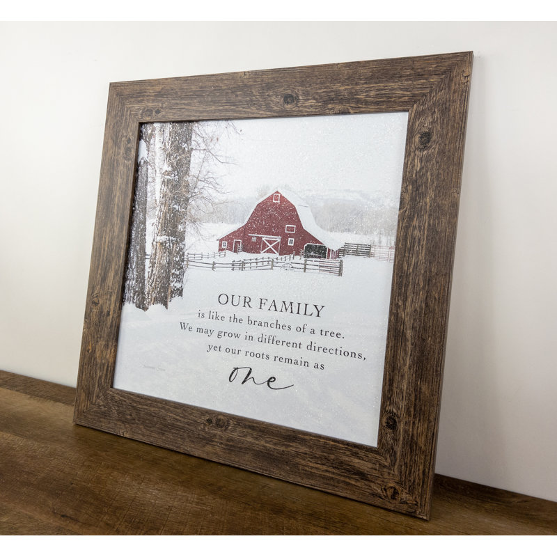 Saison saisonnière «Our Family Branches Of A Tree Winter Farm»