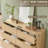 Natural Oak Farmhouse 6-Drawer Dresser, Rustic Wood Chest of Drawers with Natural Texture, Multi-Use Storage for Bedroom & Living Room-1131362072