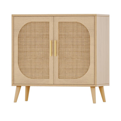Shoe Storage Cabinet,With Two Doors And 4 Compartments Forstorage, Solid Wood Feet