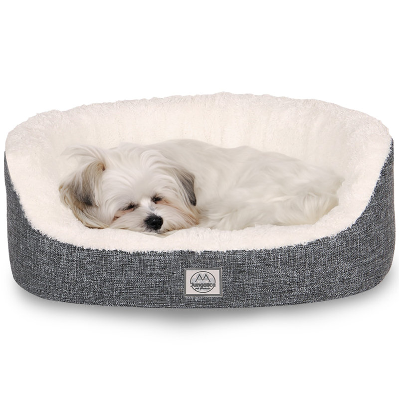 Jungolica Orthopedic Pet Bed, 80cm H x 70cm W x 22cm D, Beige/Grey