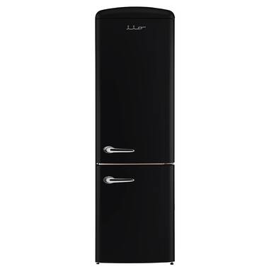 Refrigerador retro de tamaño completo con congelador inferior, 24 pulgadas  de ancho, 11 pies cúbicos, refrigerador vintage con congelador