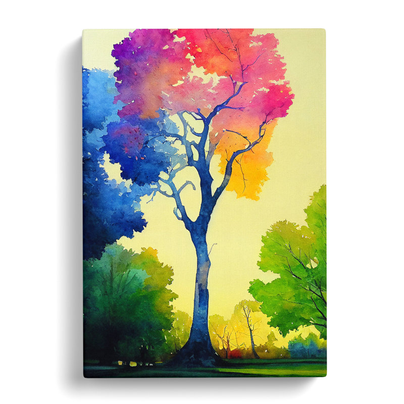 A Painted Tree No.2 - Wrapped Canvas, 50cm H x 35cm W x 3cm D