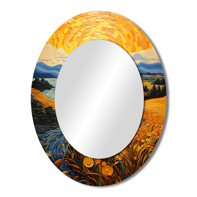 Kreutzer - Miroir paysager en métal, 43 po x 33 po