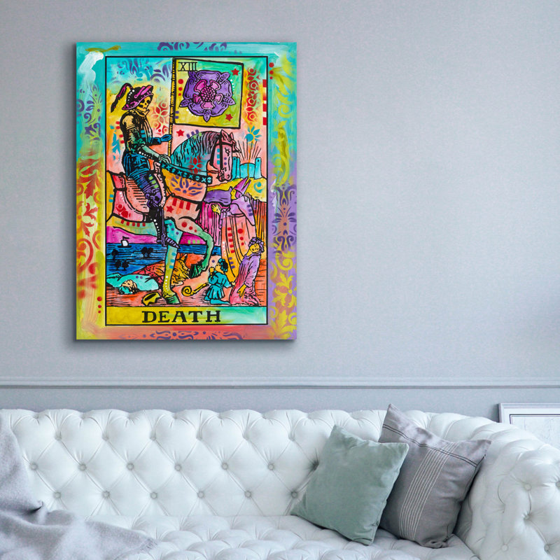 «Tarot - Mort» par Dean Russo, art mural sur toile, H 54 po x l 40 po x P 1,5 po