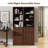 Farmhouse 71" Tall Bookshelf With Drawer, Narrow Bookcase With Adjustable Left/right Door, Adjustable Shelf, Freestanding Display Book Shelf For Bedroom,living Room, Office,-218571790