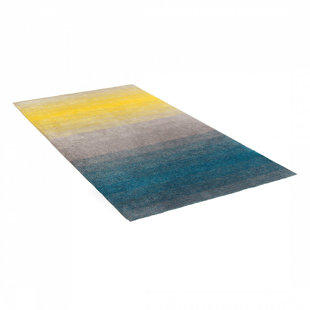 Teppich Dinar in Grau / Blau / Gelb