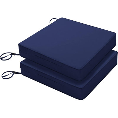 Coussins de chaise de patio pour l'extérieur, coussins de siège imperméables pour meubles de patio, coussins de canapé de jardin avec poignées et sangles réglables de 3 ans