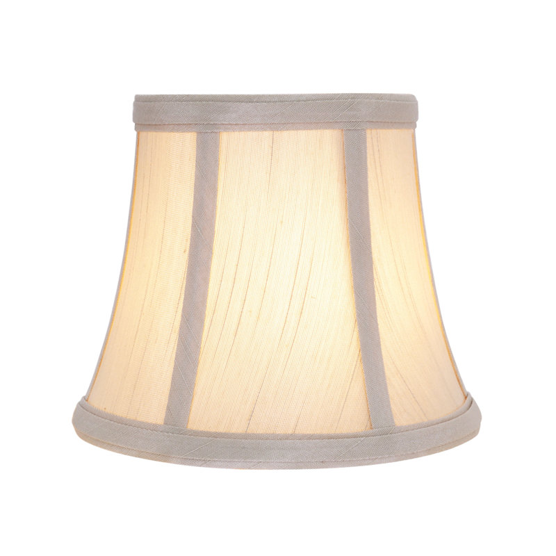 Abat-jour cloche en tissu de style candélabre de 5 po (attache), Ivoire