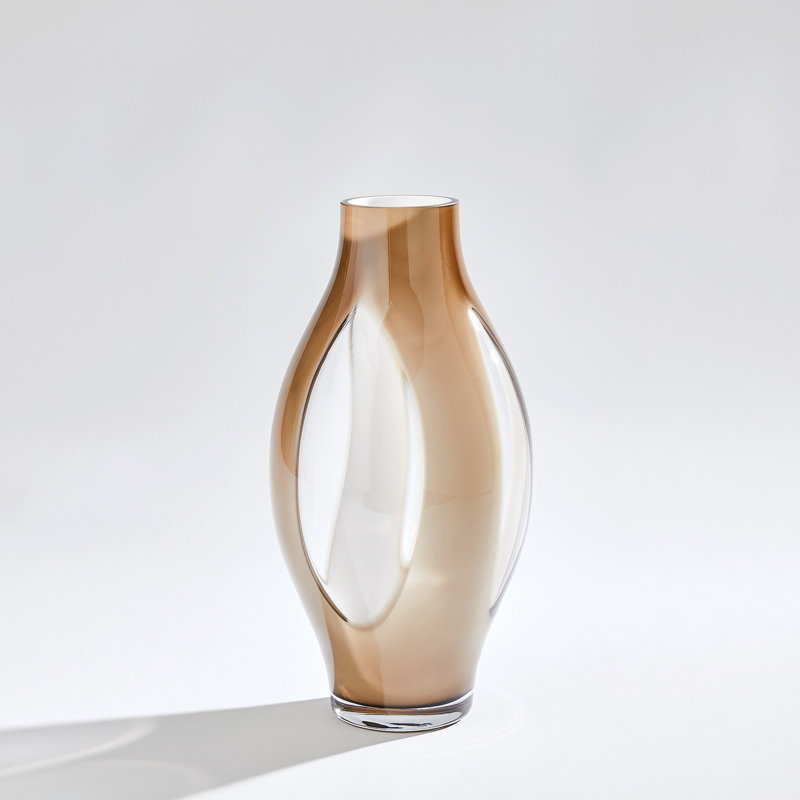 Fly Through Handmade Glass Table Vase, 15.75" H x 8.25" W x 8.25" D