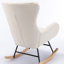 Chaise berçante en tissu avec dossier haut et accoudoirs Fuat Teddy