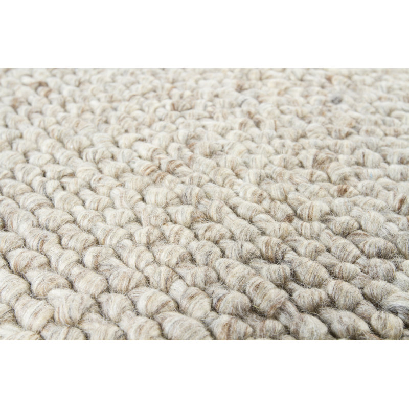 Octavia Wool Area Rug in Beige, Ivory, Rectangle 5' x 7'6"