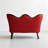 American Retro Fabric Red Sofa