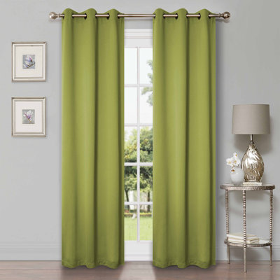  Trixie Millendon Solid Modern Polyester Room Darkening Curtain Pair