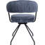 Arabella swivel chair in blue-100033629