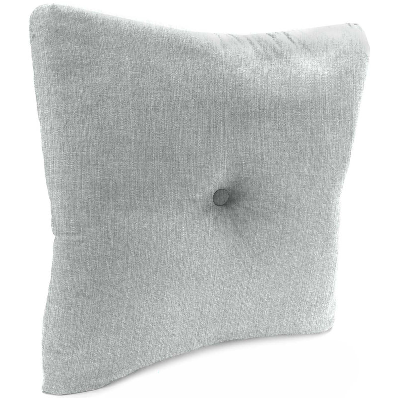 Extra Large Outdoor Square Pillows 24 x 23 Tufted Comfort, Gray Tahiti