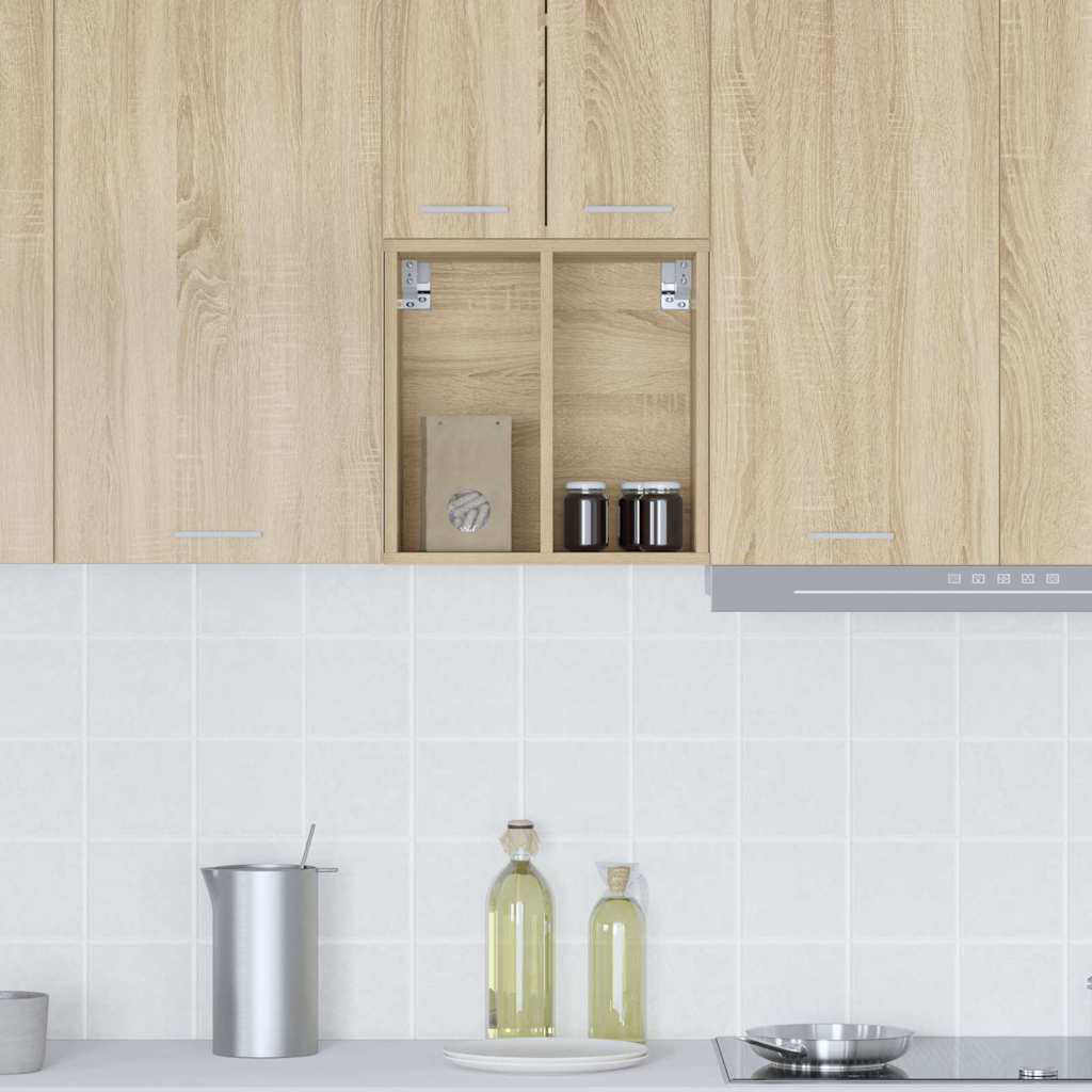 Vidaxl Hanging Cabinet With Storage Riga Black Oak 30 X 29.5 X 40 Cm