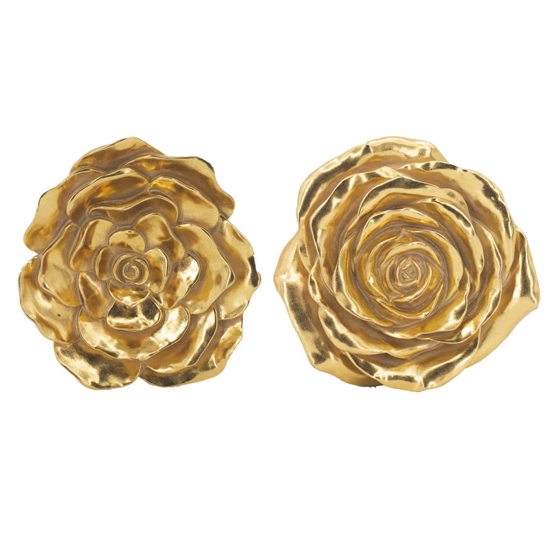 Accents muraux suspendus rose doré S / 2