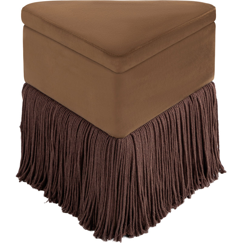 Repose-pieds Keyia, Velours brun