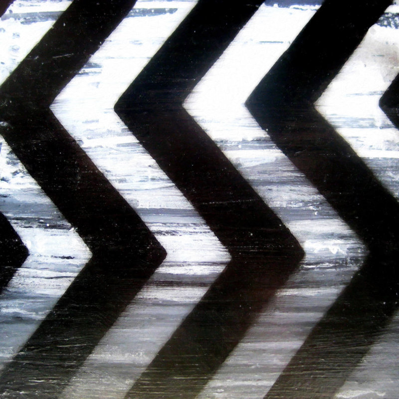 Maywood Sophia Buddenhagen Chevron 3 - Impression sur toile tendue, H 36 po x l 36 po, Non, Cadre simple noir