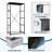 4 Drawer Dresser for Bedroom, Narrow Chest of Drawers, Wooden Top and Study Iron Frame 18"x37.5"-(WxH)