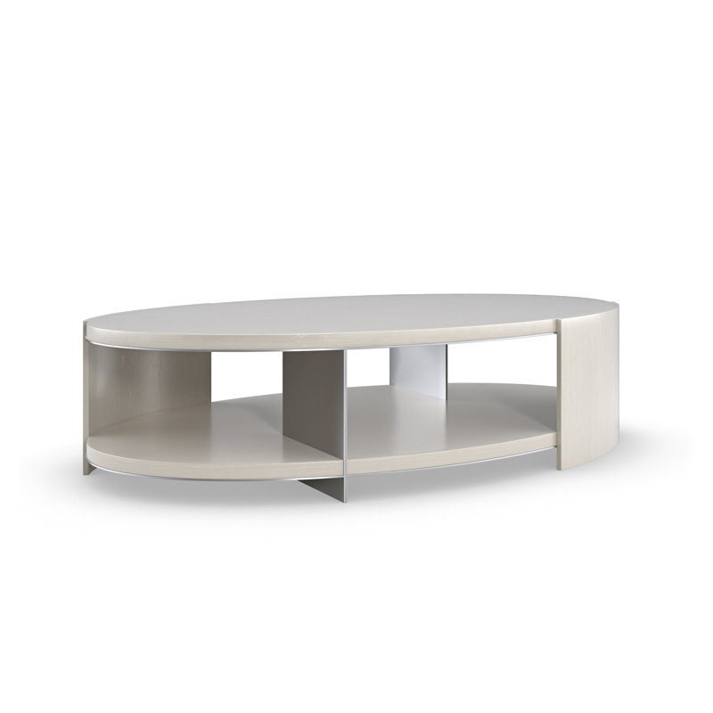 La Moda Solid Wood Abstract Coffee Table with Storage