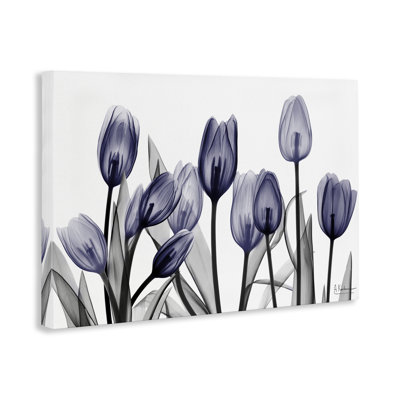 Dramatic Dusk Blue Tulips Canvas Wall Art, design by Albert Koetsier