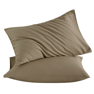 Housse de coussin 100% coton douce et respirante avec fermeture à enveloppe