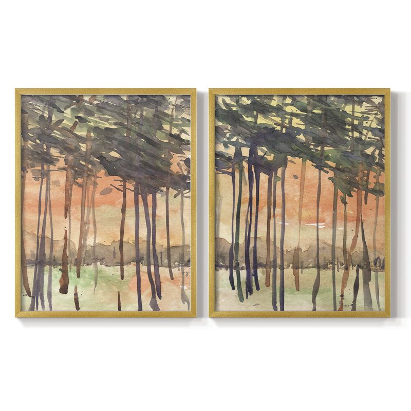 Entre les arbres, impression encadrée I-Premium - prête à être accrochée - aucun clou requis - aucun clou requis