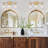 Koos Gold Vanity Lights for Mirror,Bathroom Vanity Lighting with Glass Shades, Bathroom Vanity Light