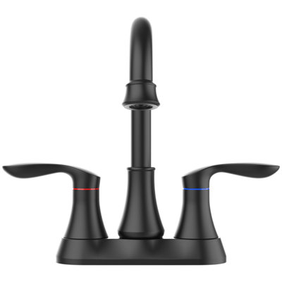 Centerset 2-handle Bathroom Faucet with Drain Assembly