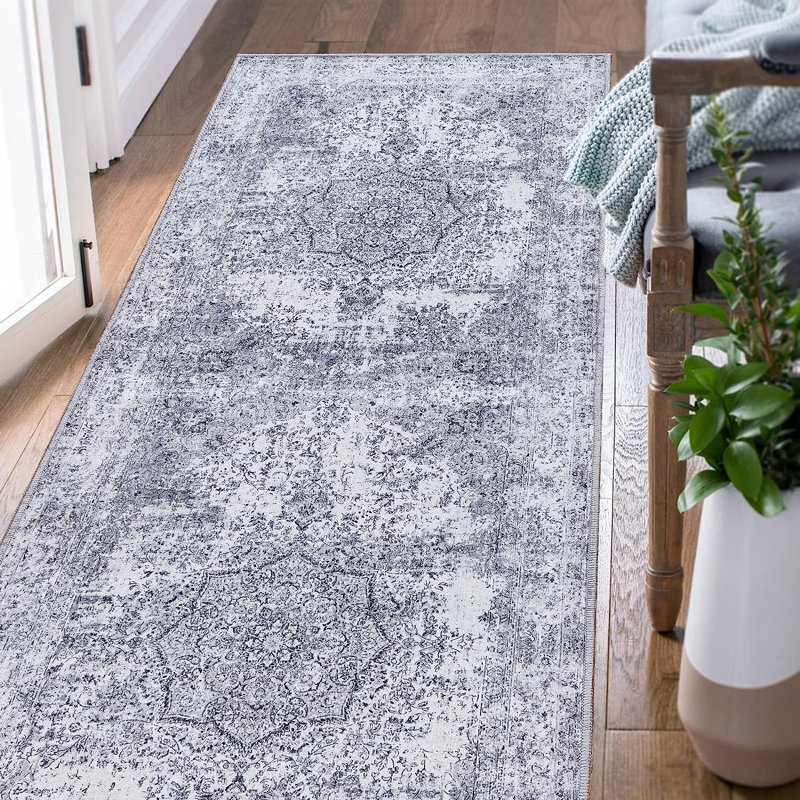 Tapis d'intérieur lavable Pasiak Chenille Mashine, Tapis de couloir de 2 pi x 7 pi