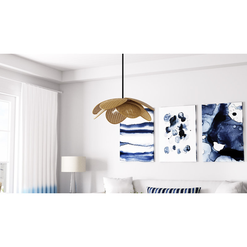 Luminaire suspendu 4 lumières Corisha, H 10,5 po x l 30 po x P 30 po, 4