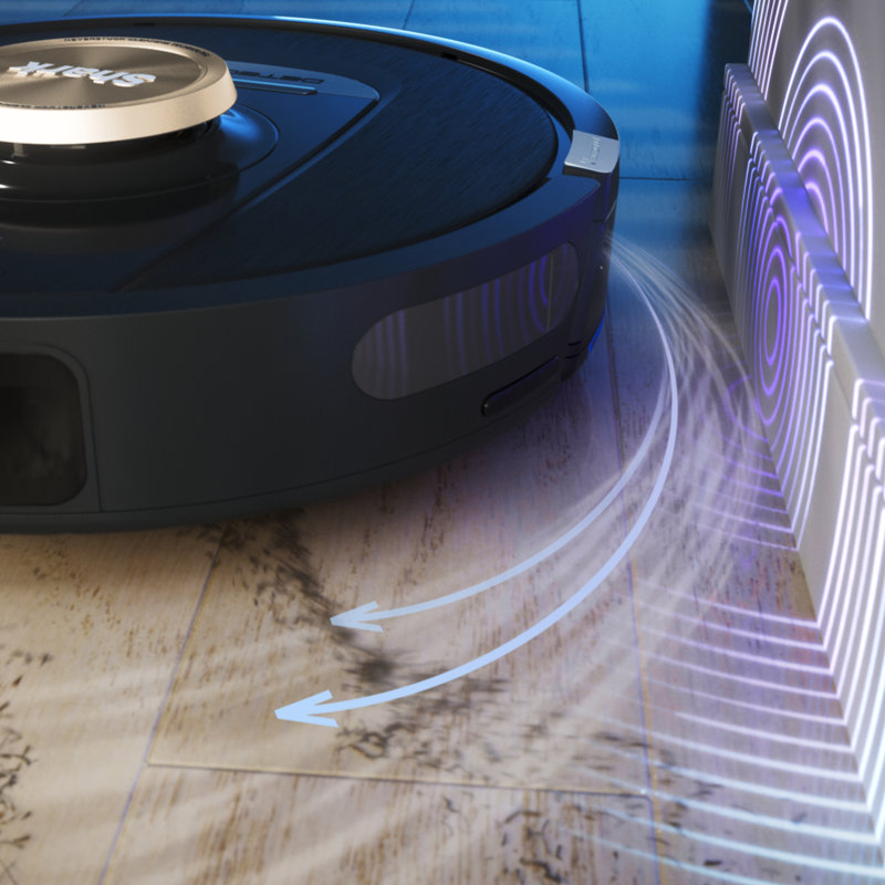 Black Cordless Bagless Robot Vacuum with HEPA Filter for Pets